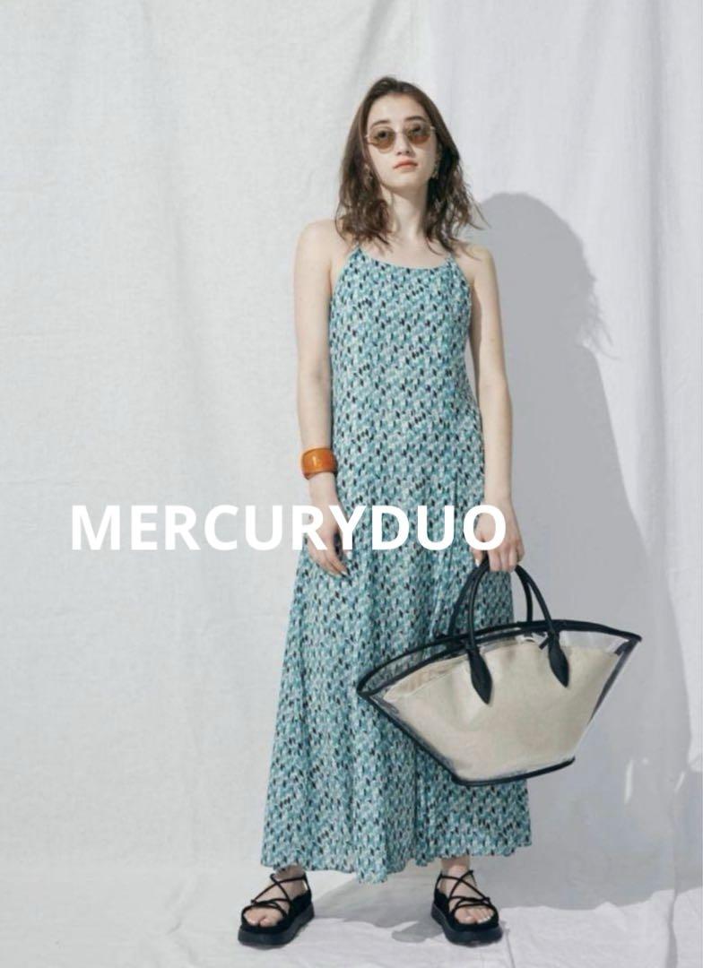 新品タグ付☆ MERCURYDUO ジオメトリックロングキャミワンピース