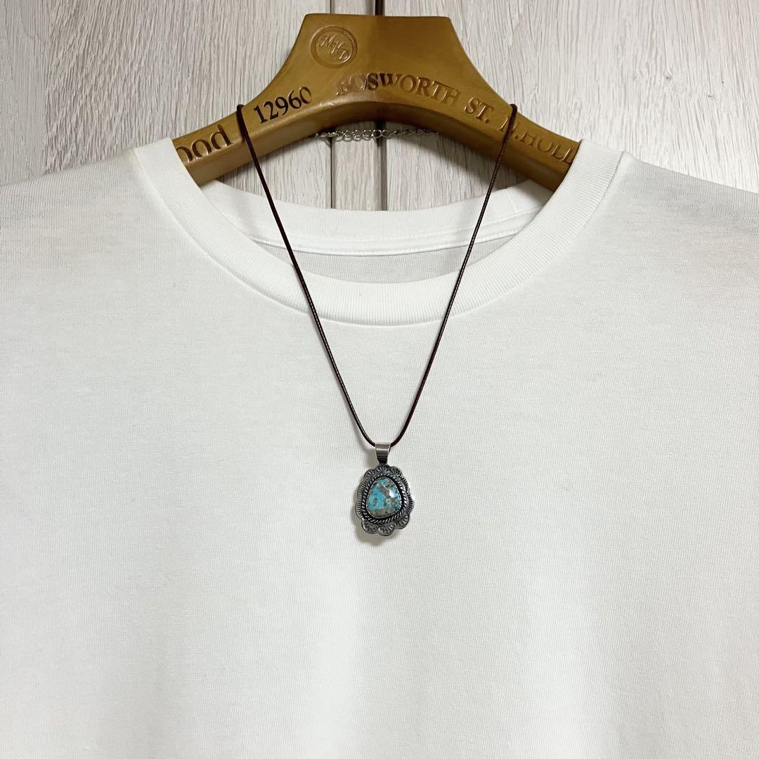 ペルシャン　ターコイズ　シルバー　ネックレス　ペンダント#インディアンジュエリー