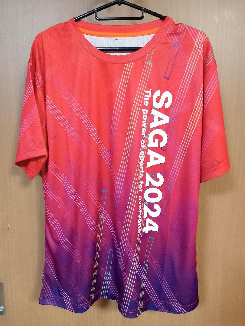 Ｌサイズ【SAGA 2024】国スポ 記念Ｔシャツ JAPAN GAME 紫