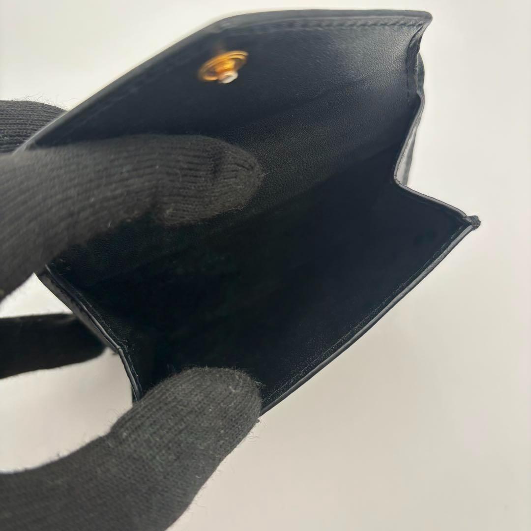 美品✨プラダ♡ヴィッテロムーブ　コンパクトウォレット三つ折り財布　黒ゴールド金具