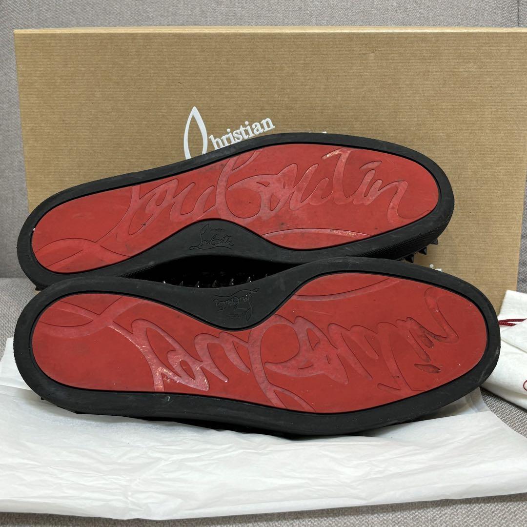 Christian Louboutin★スタッズ レザー ロゴ ローファー★関税込 Christian Louboutin - クリスチャンルブタン Christian