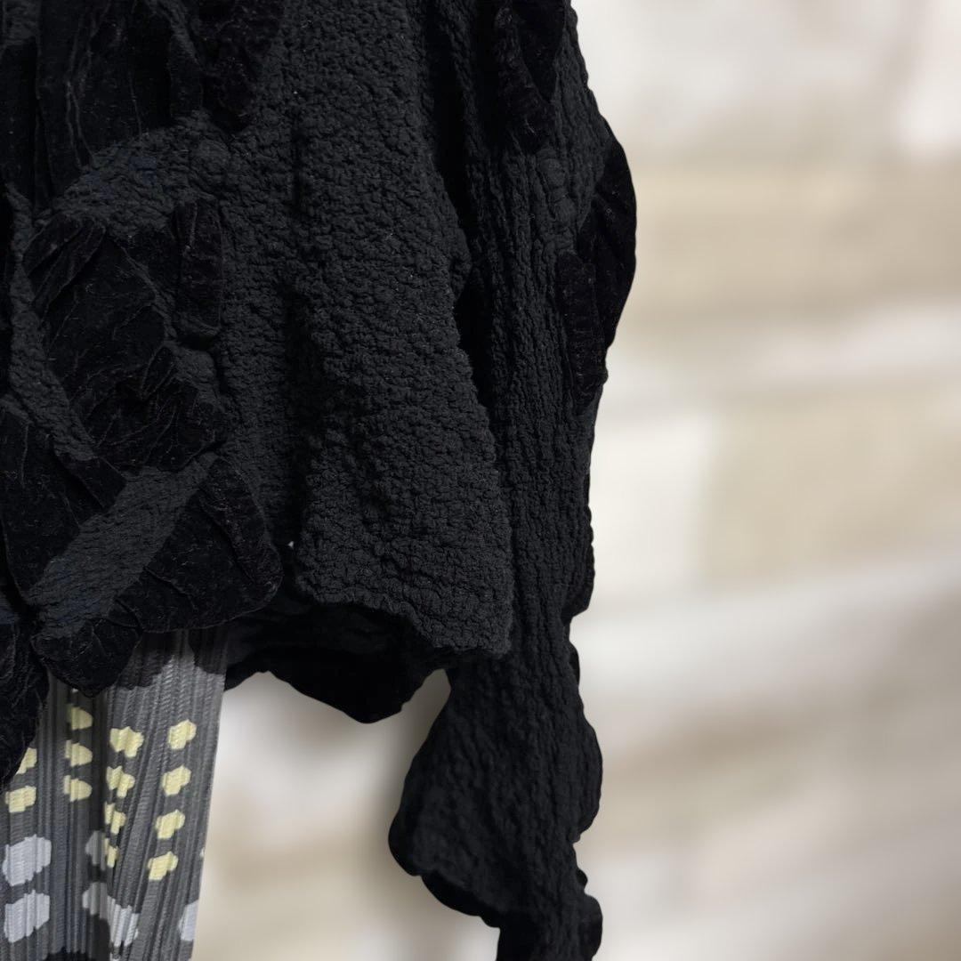 ミー イッセイミヤケ ボレロ ブラック ジャケット クリスマス フリーサイズ ミー イッセイミヤケ ボレロ ブラック ジャケット クリスマス フリーサイズ