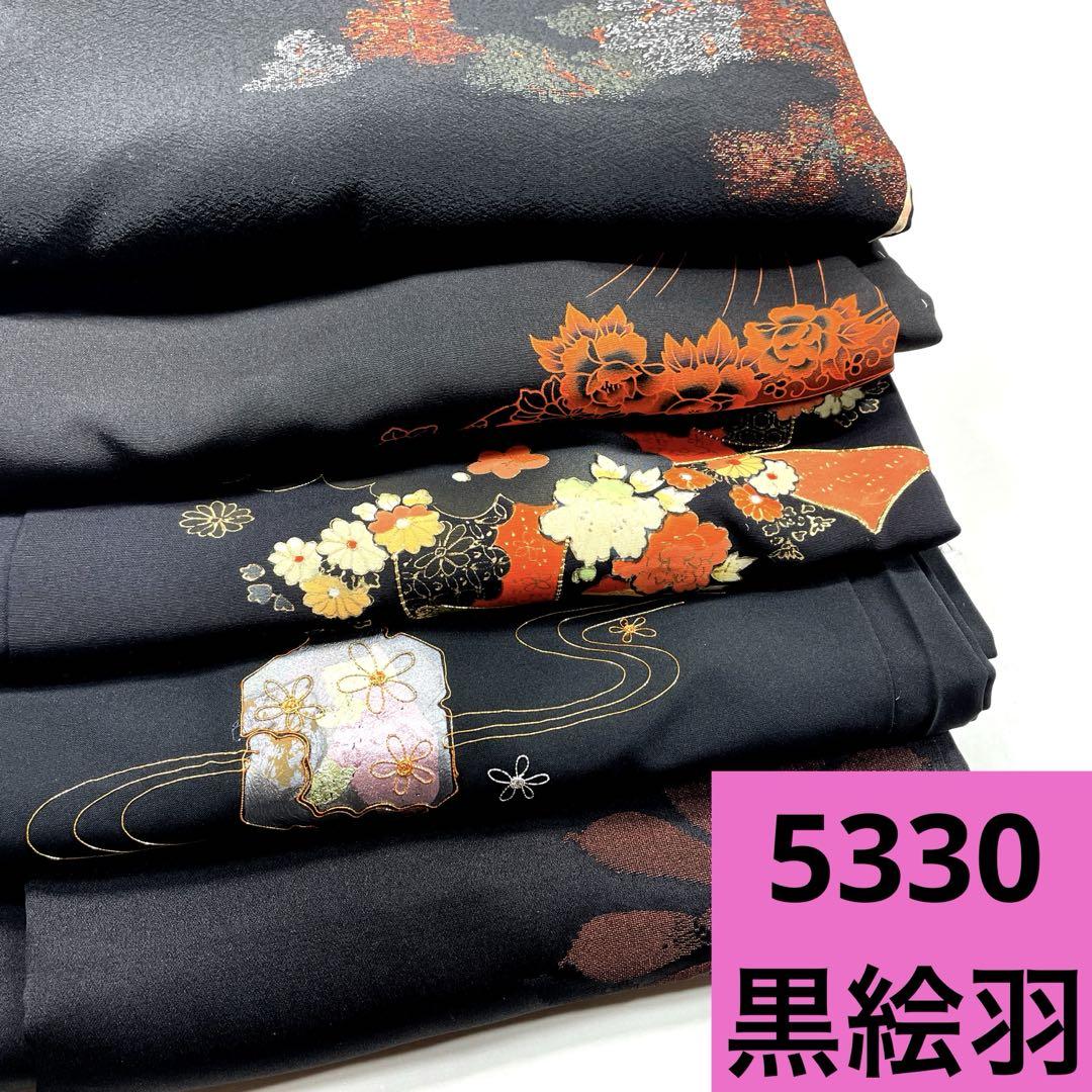 5330☆送料込み❣️黒絵羽 5枚 まとめ売り❣️