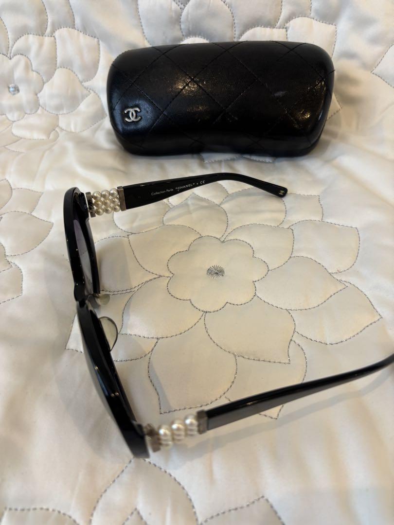 CHANEL シャネル ブラック　サングラス　パール装飾