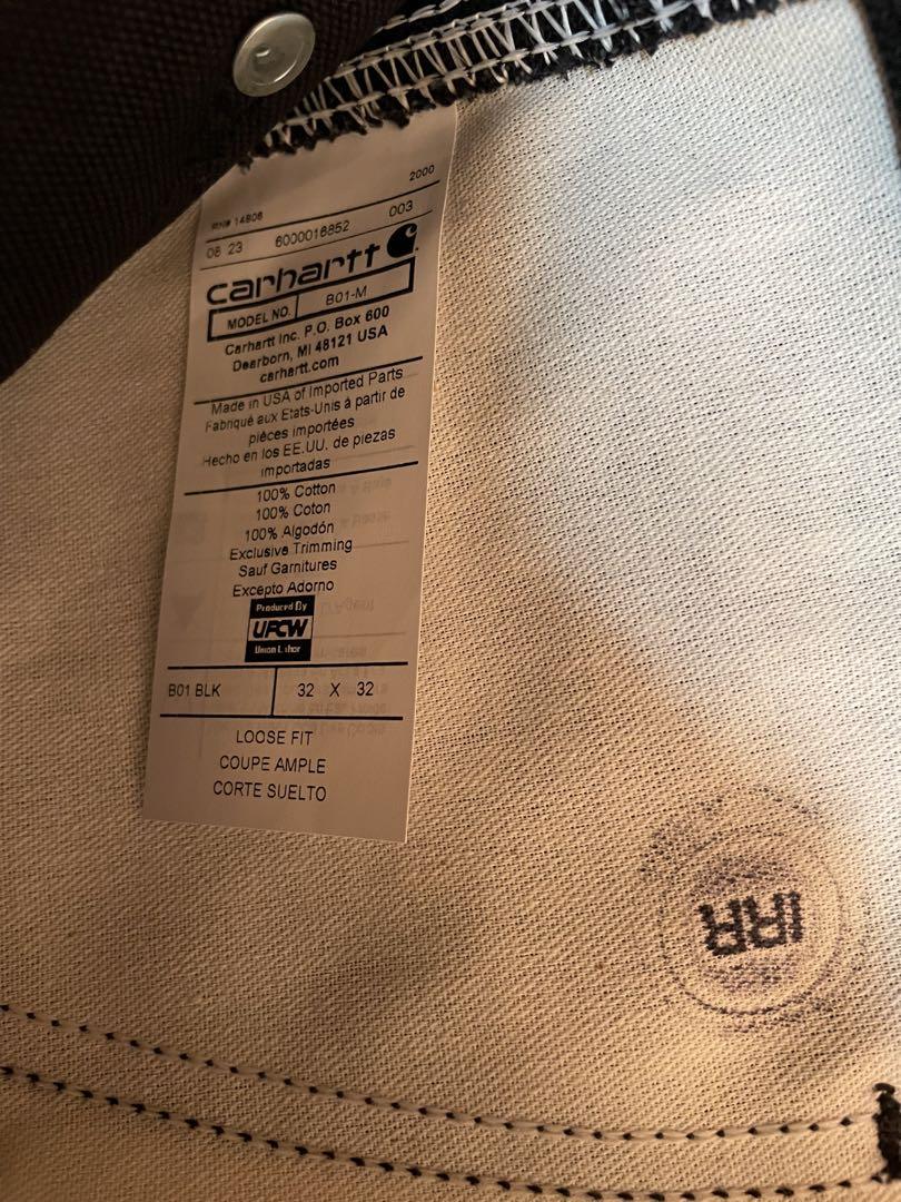 Carhartt カーハート B01 DOUBLE FRONT WORK DUNGAREE ダック