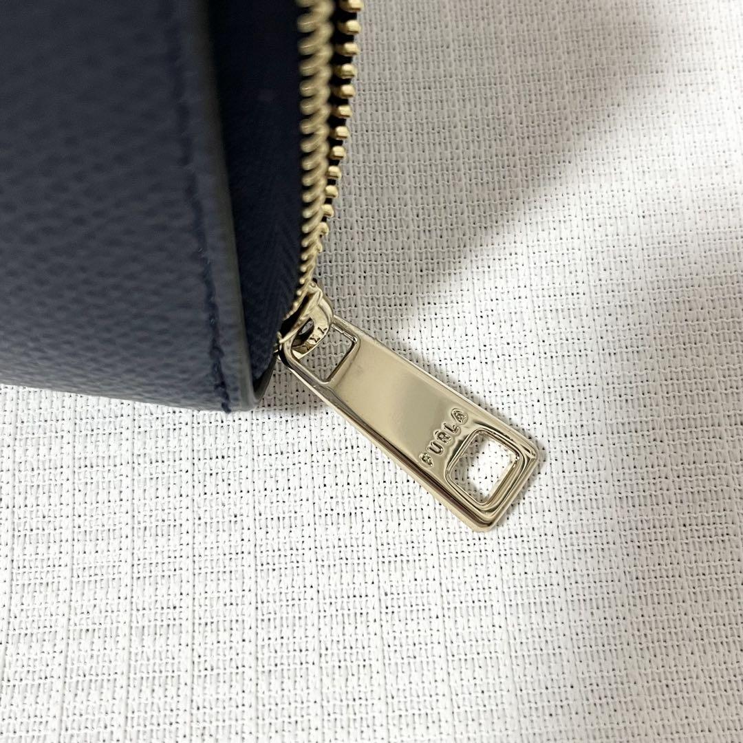 FRULA フルラ 長財布 カメリア ジップアラウンド ネイビー