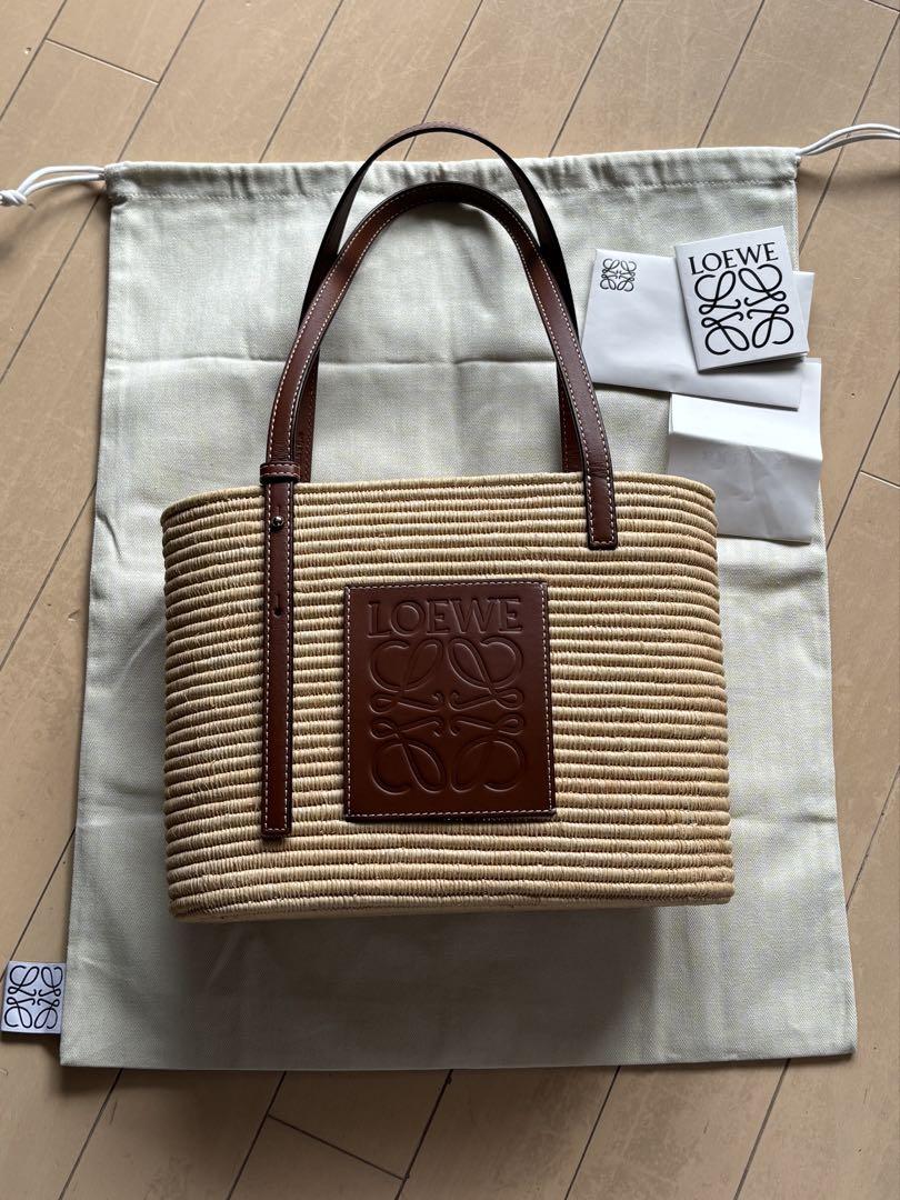 新品同様 LOEWE バスケットバッグ かごバッグ バッグ スクエア スモール