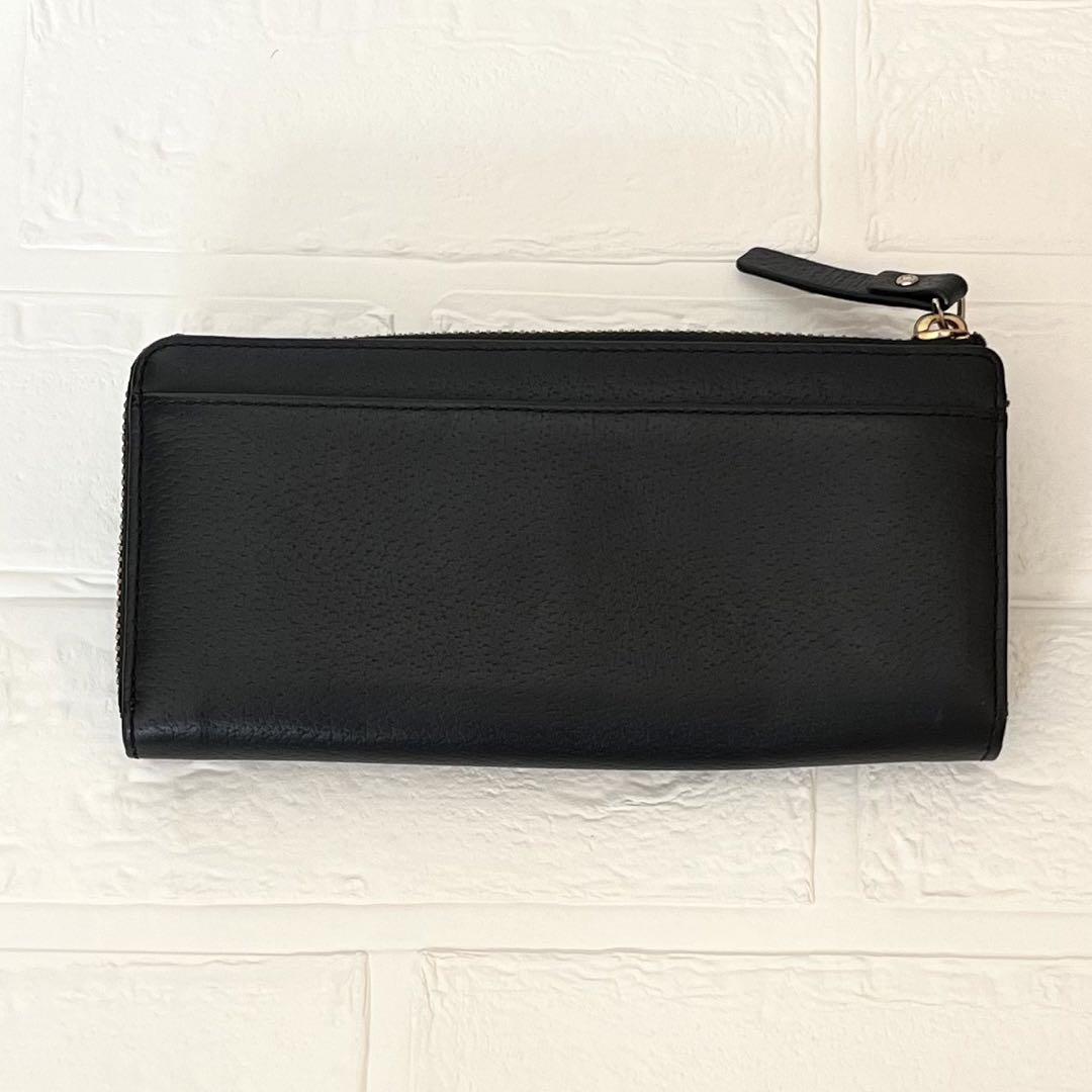 kate spade ケイトスペード 長財布 mレディース リボン ブラック