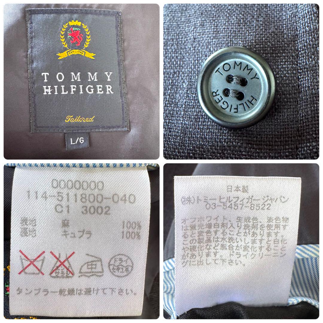 美品 トミーヒルフィガー 麻100％ テーラードジャケット