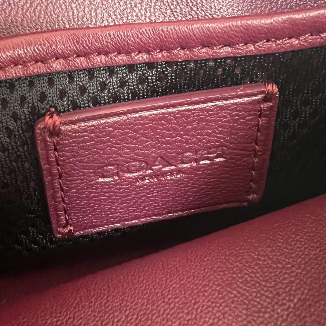 『美品』COACH コーチ　レザー　ウエストポーチ　ネイビー