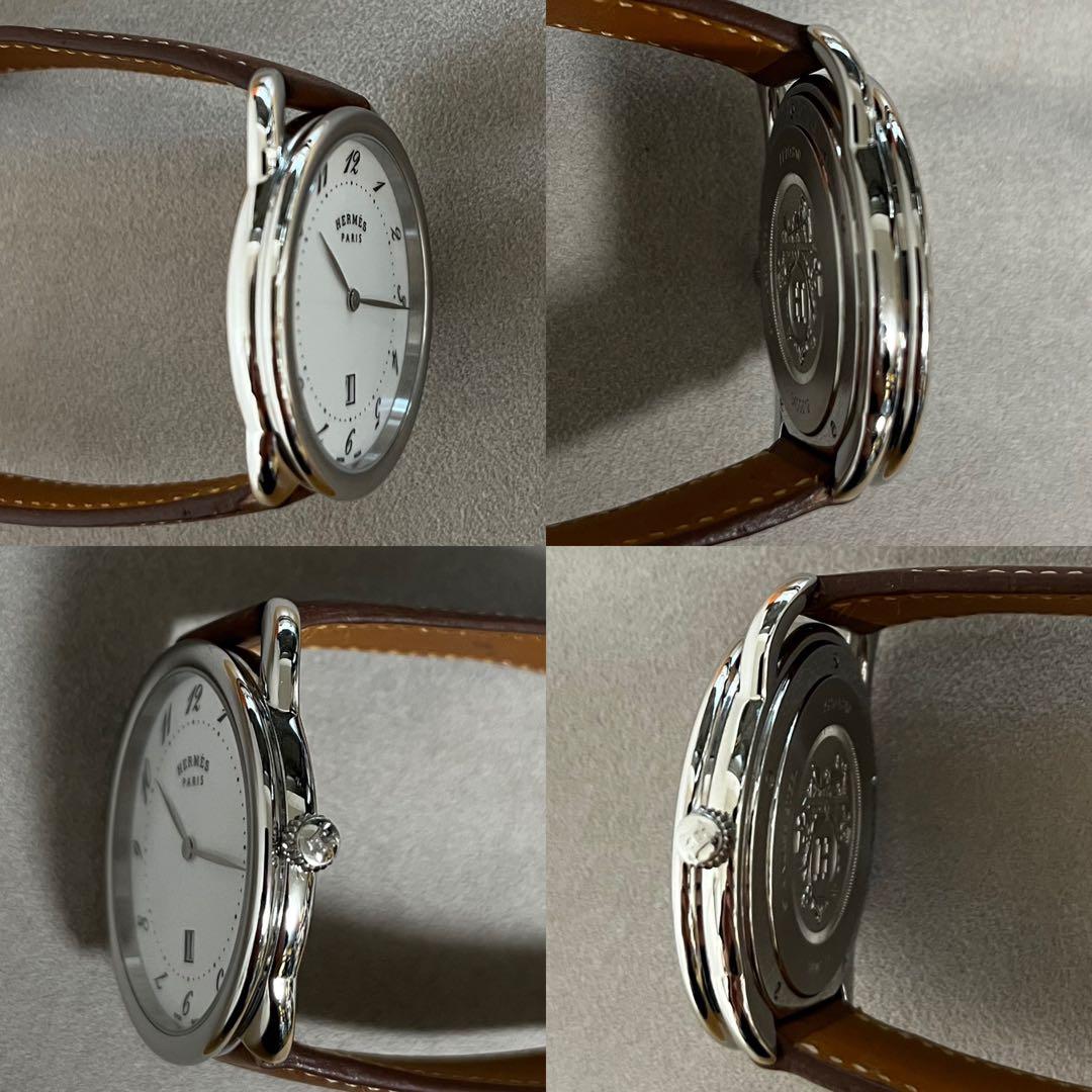 HERMES エルメス アルソー 腕時計 GM レザーベルト 時計 ブラウン