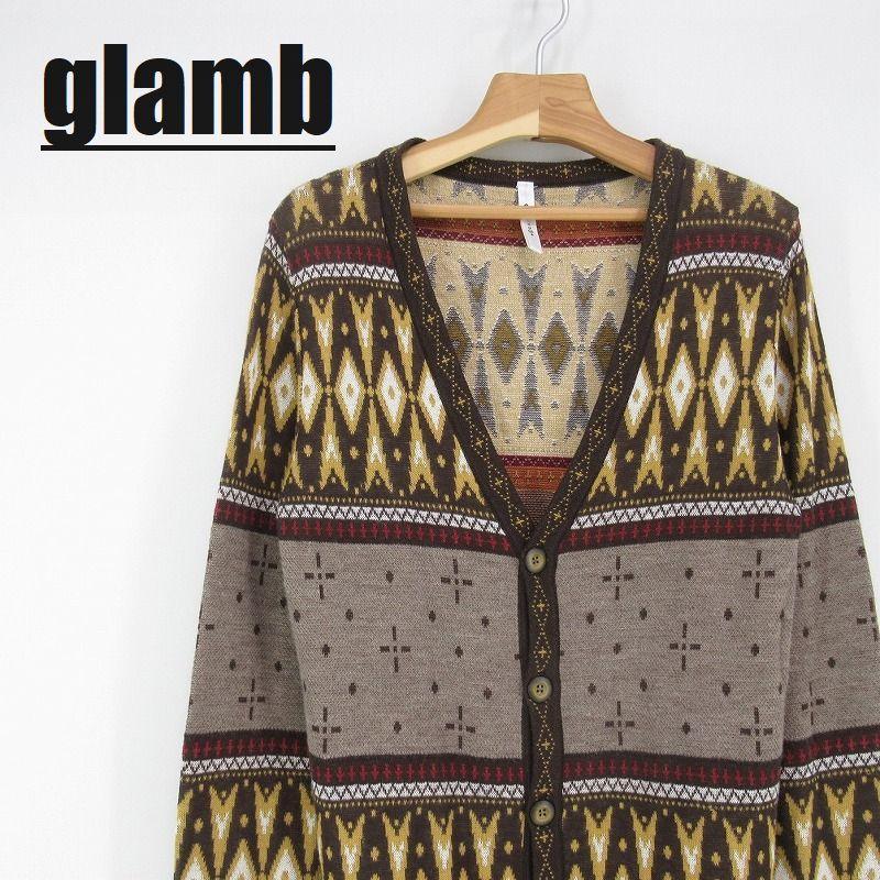 glamb ニットカーディガン 総柄 ノルディック フェアアイル サイズ3