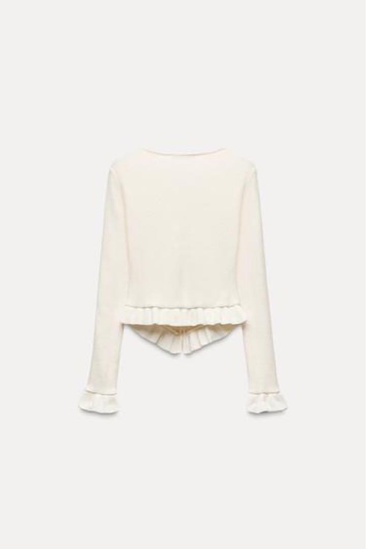 ZARA 新品 完売 ソフトフリルジャケット S