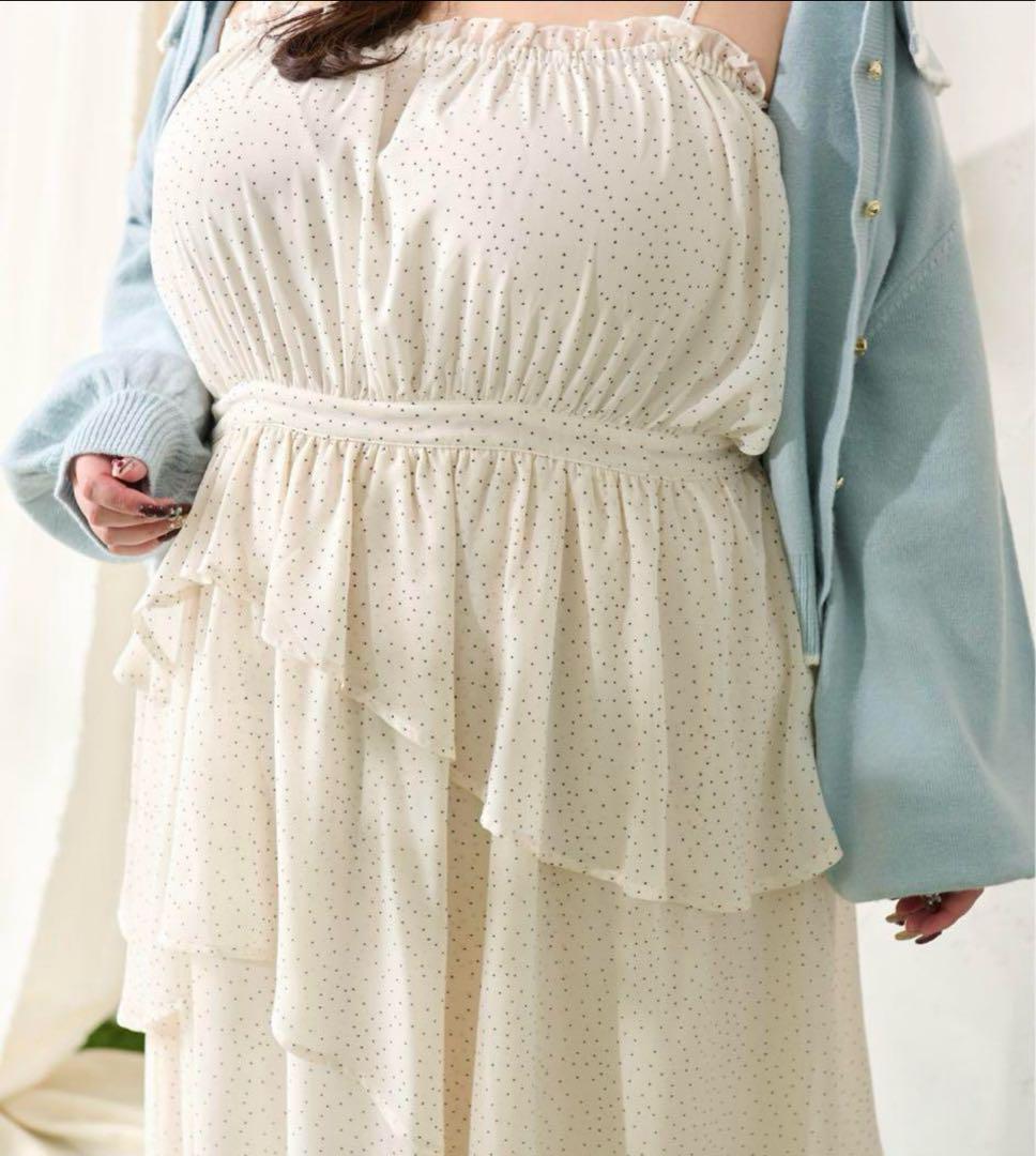 新品未使用タグ付きLouiosy ルオシー アシメデザインキャミワンピース Louiosy ワンピース 「大きいサイズ」アシンメトリーデザイン