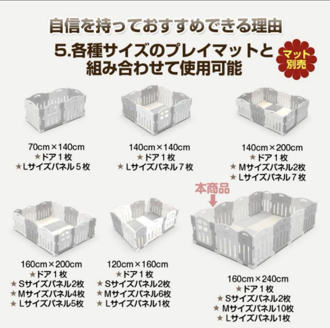 pupu★LunaStory ドア付きベビーサークルセット LunaStory ルナストーリー ベビーサークル 140cmx200cm - メルカリ