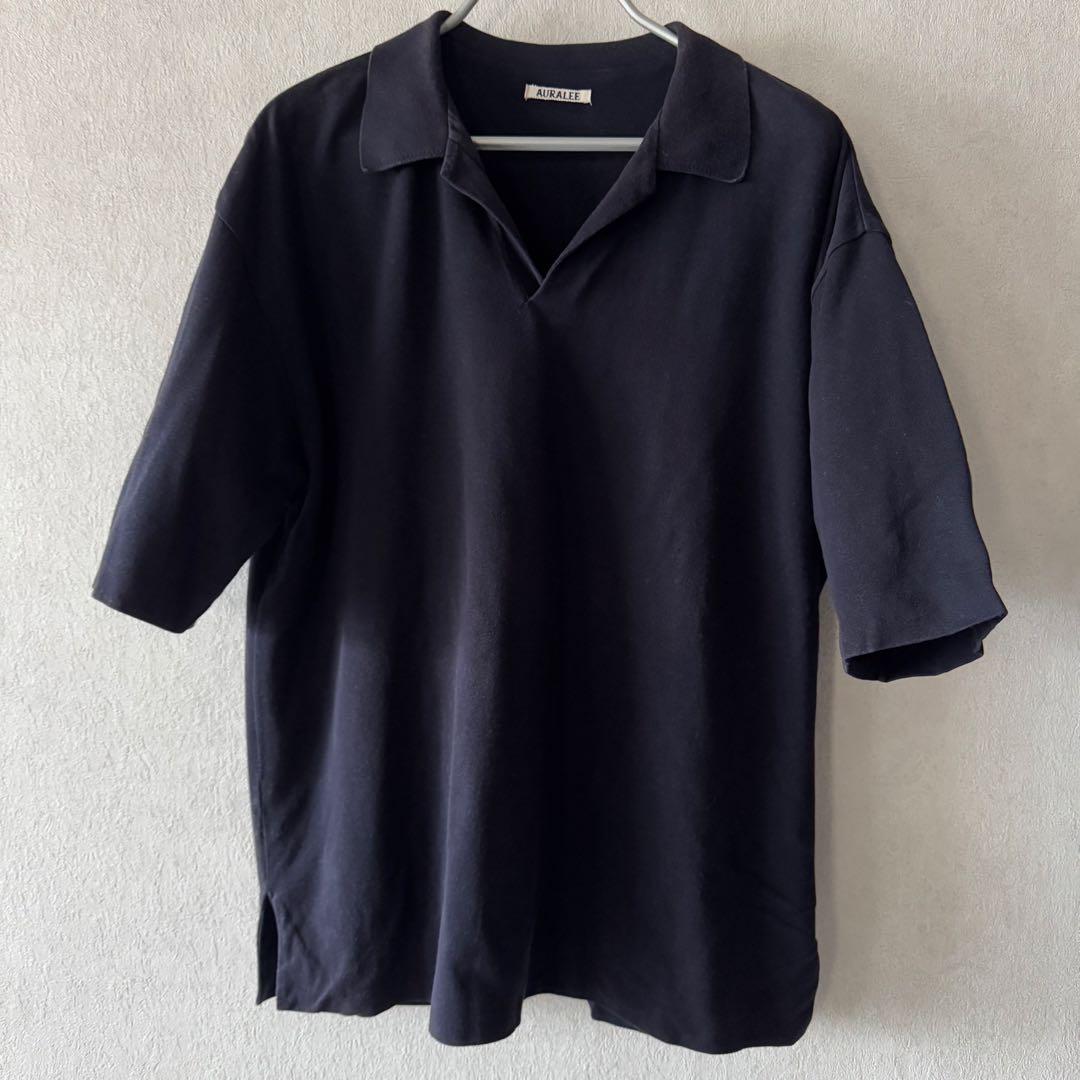 トップス AURALEE DOUBLE CLOTH SKIPPER POLO