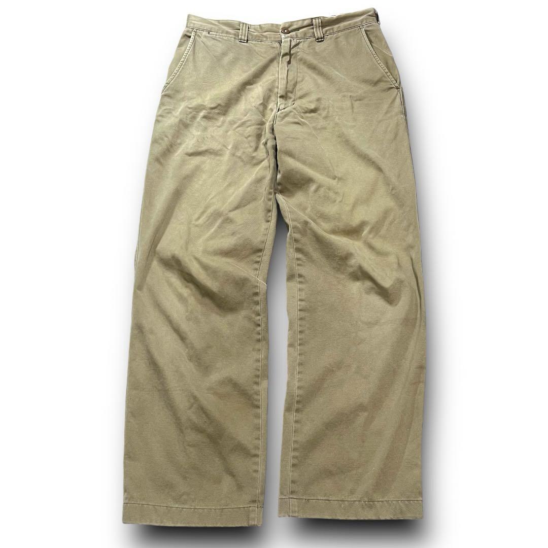 雰囲気抜群 Schott ショット トラウザーズ チノパン W30 カーキ