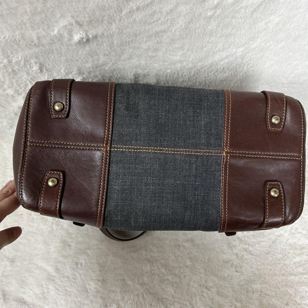 BURBERRY トートバッグ ブルーレーベル デニム キャンバス ブルー