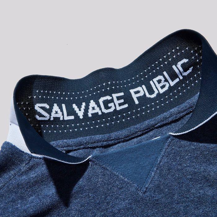 サルベージパブリック パイル タオル地 ポロシャツ 半袖 金刺繍 Lサイズ