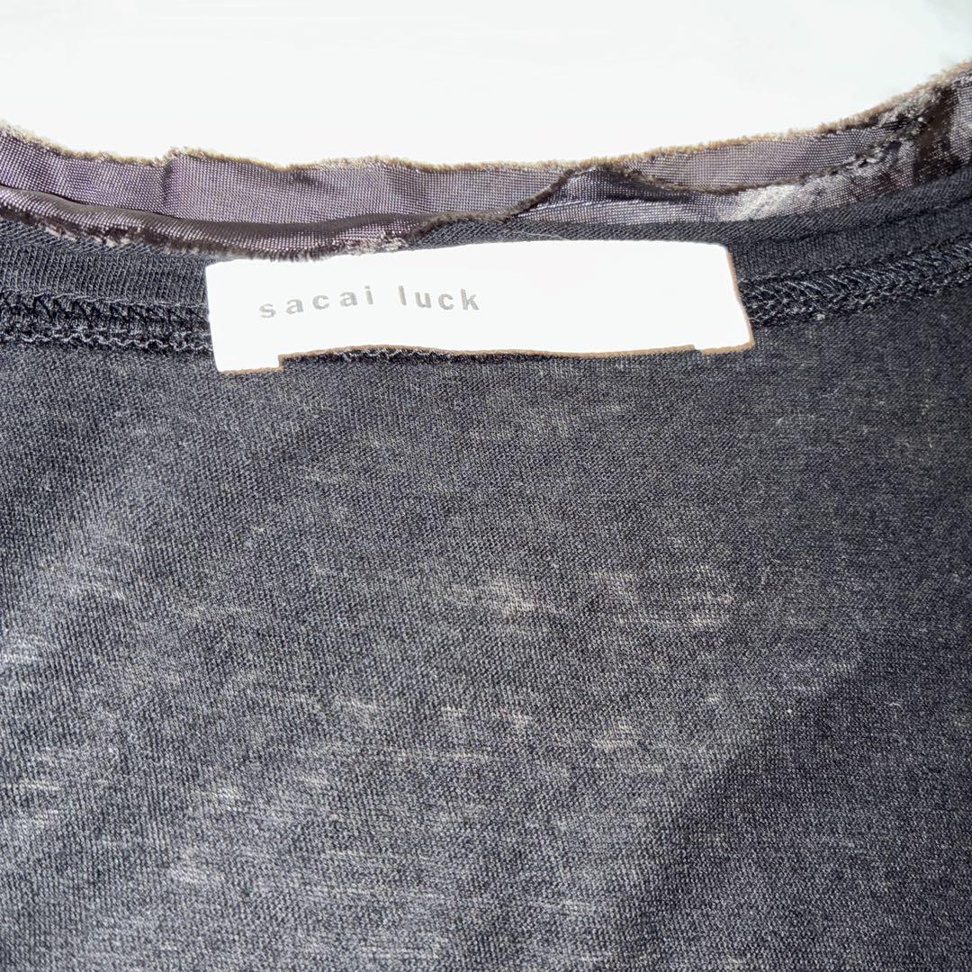 sacai luck ノースリーブワンピース ブラック - メルカリ
