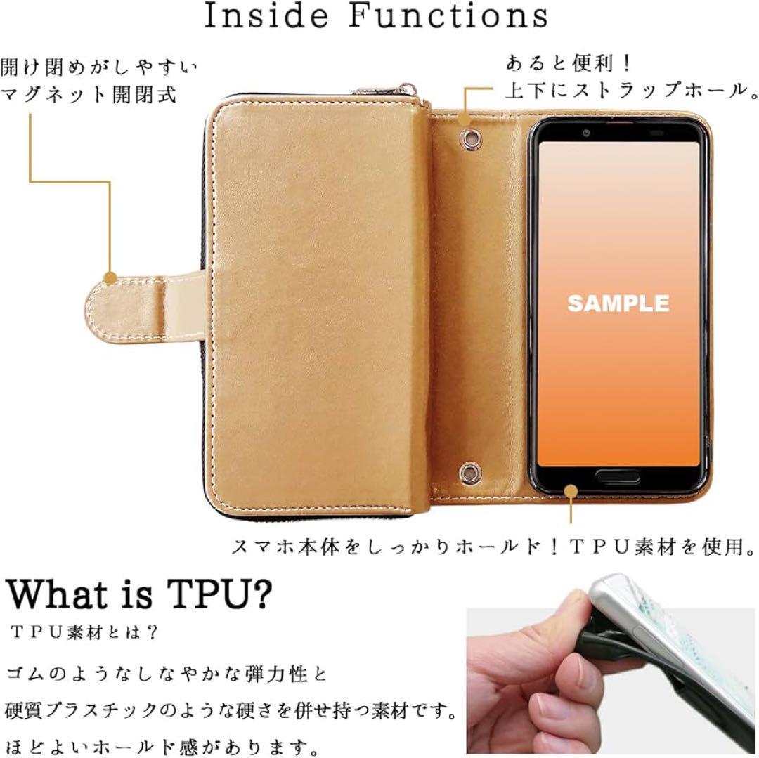 じ　Google pixel 7a ケース カバー 手帳型 財布　ゴールド