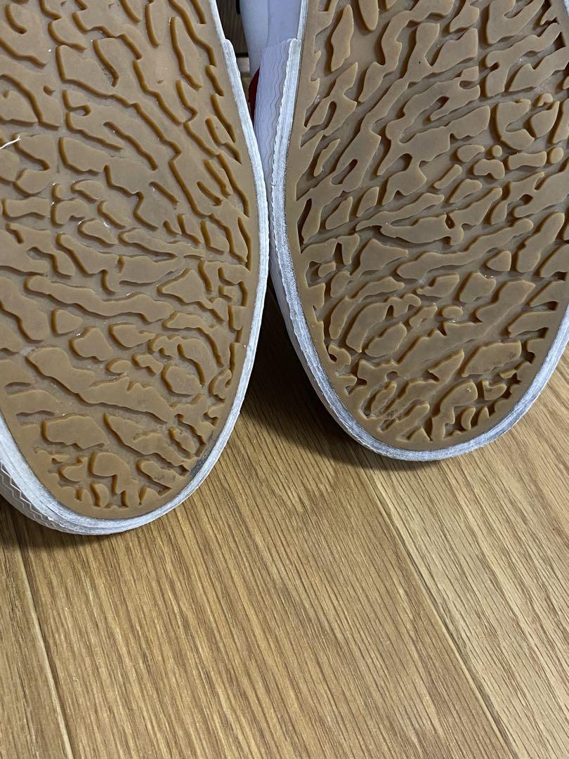 Nike Air Jordan/赤白×スエード×合成皮革、27㌢