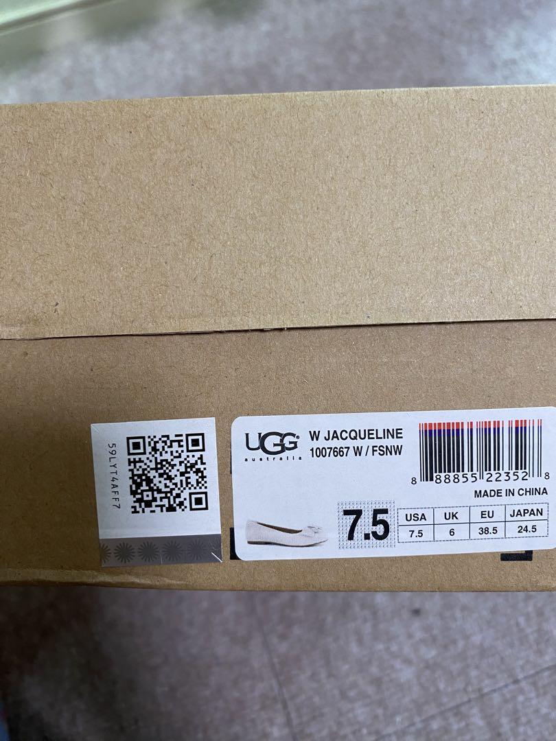 新品未使用 UGG アグ　スワロフスキー　フラットシューズ　24.5