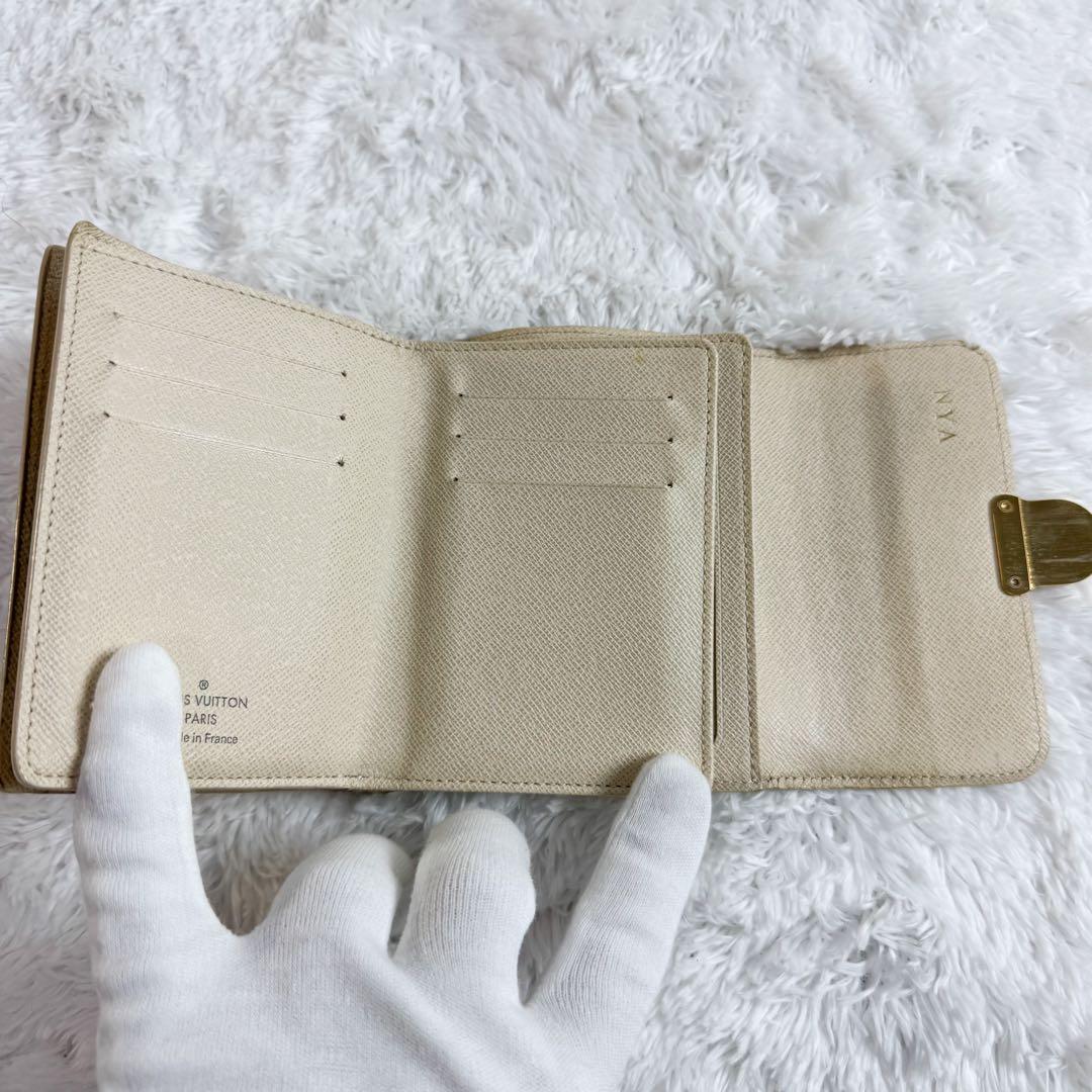 ルイヴィトン ダミエアズール ポルトフォイユ ジョイ 3つ折り財布 白 ルイヴィトン ダミエアズール ポルトフォイユ ジョイ 3つ折り財布 白