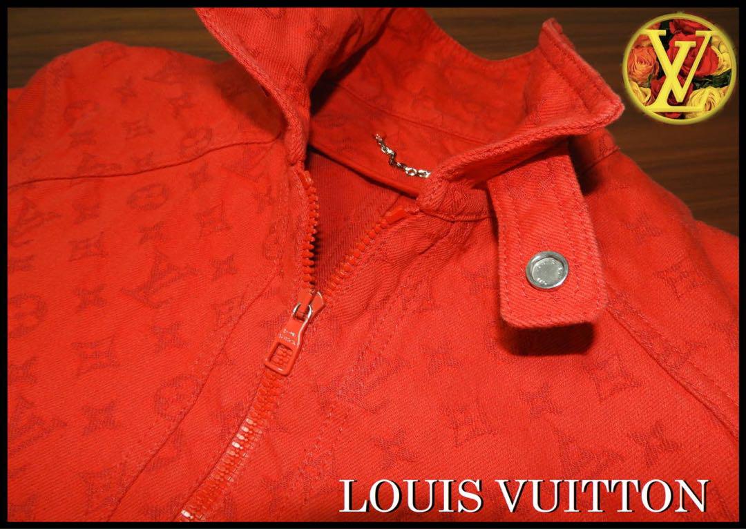 LOUIS VUITTON モノグラムジャケット ルイヴィトン 赤デニム メンズ 画像3