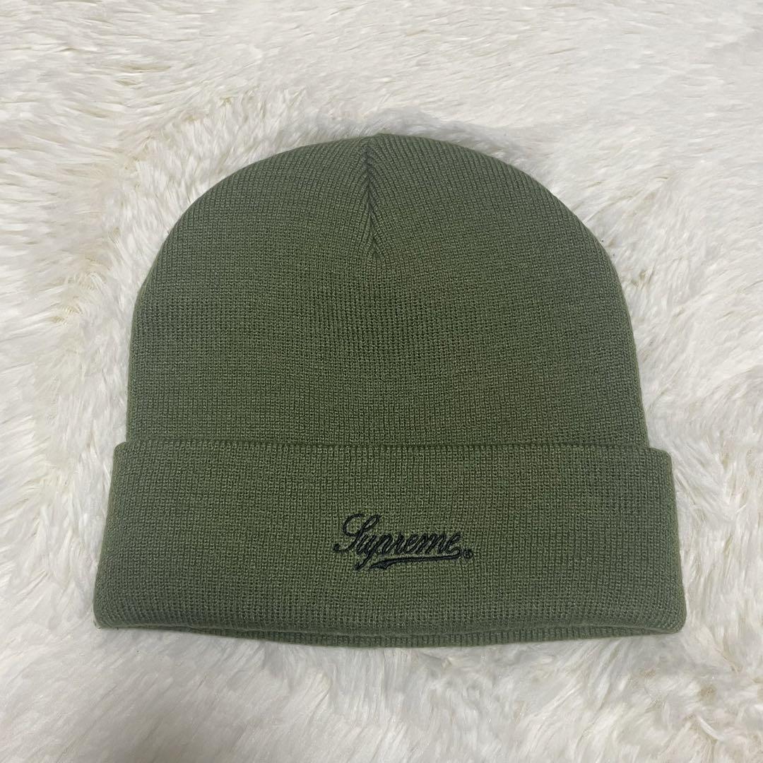 Supreme ニット帽 ビーニー hiphop 緑 オリーブグリーン sup