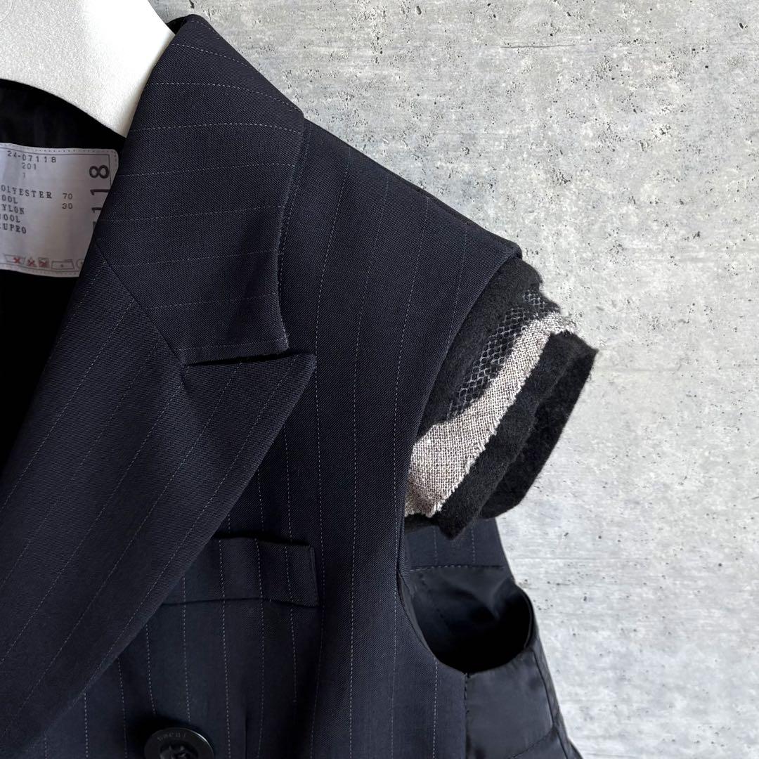 24SS sacai Chalk Stripe Vest ベスト　トップス 24SS sacai Chalk Stripe Vest ベスト トップス