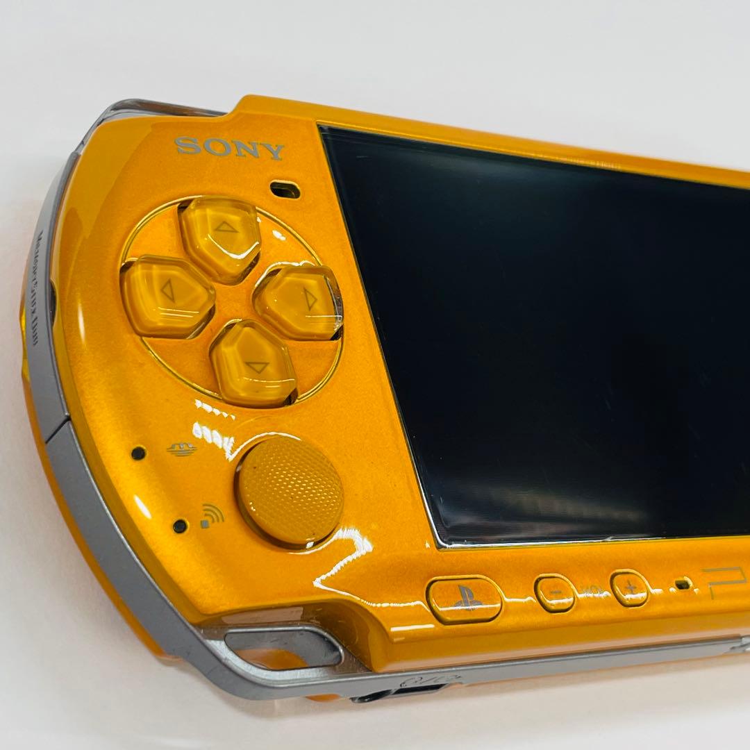 【極美品‼︎】SONY PSP-3000 ブライトイエロー 充電器 メモステ4GB