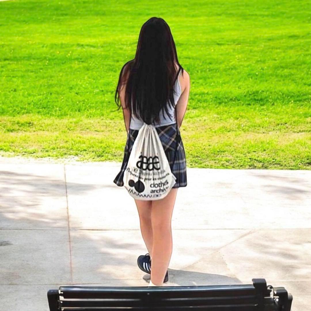 aeae WEB LOGO GYM SACK BAG ナップサック シルバー