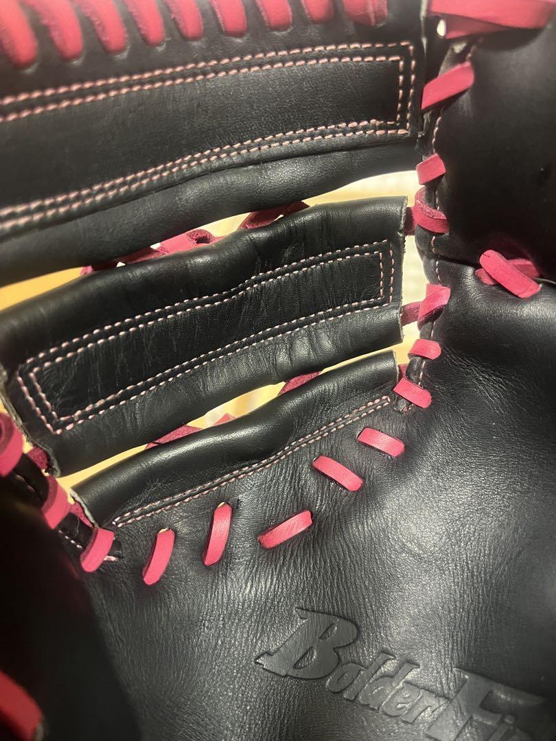 【美品❗️】Rawlings 野球グローブ ファーストミット　黒/ピンク　軟式