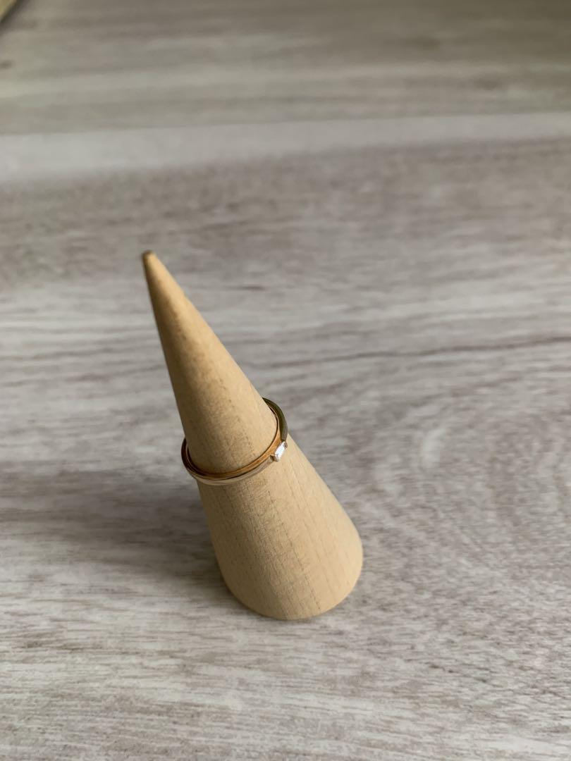 COCOSHNIK ダイヤモンド バゲットカット　ピンキーリング　美品