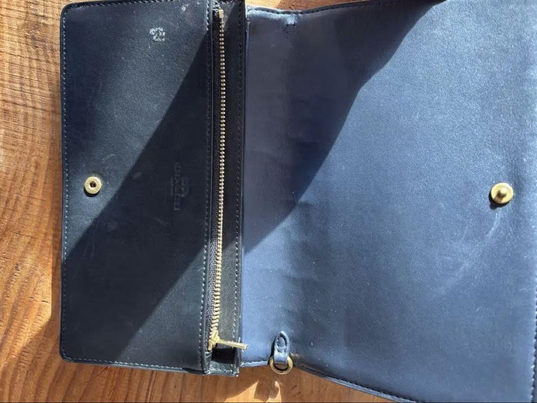 贅沢品 COACH 長財布 ダークブルー 小物