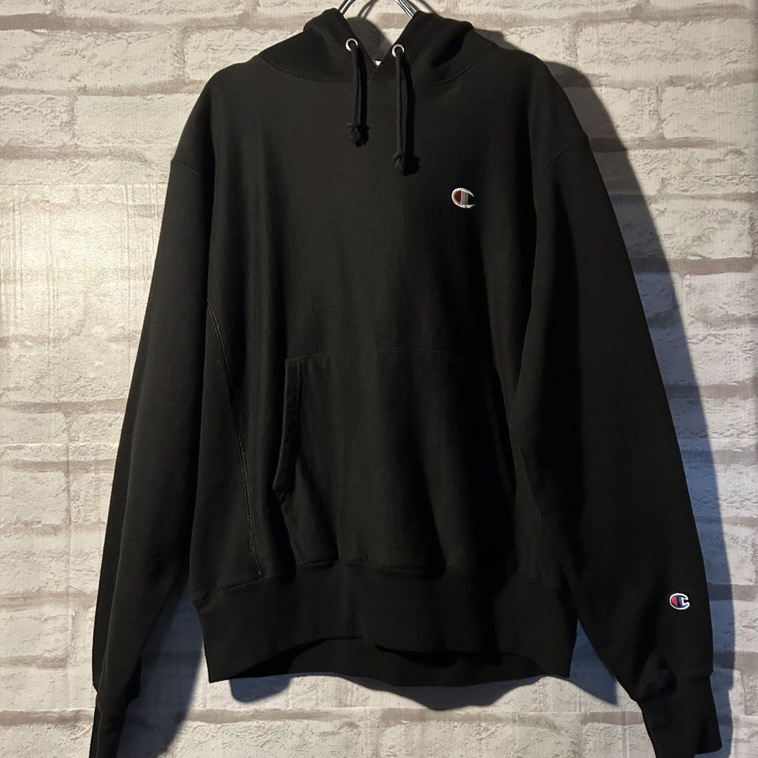 新品　パーカー　Mサイズ champion リバースウィーブ　ブラック