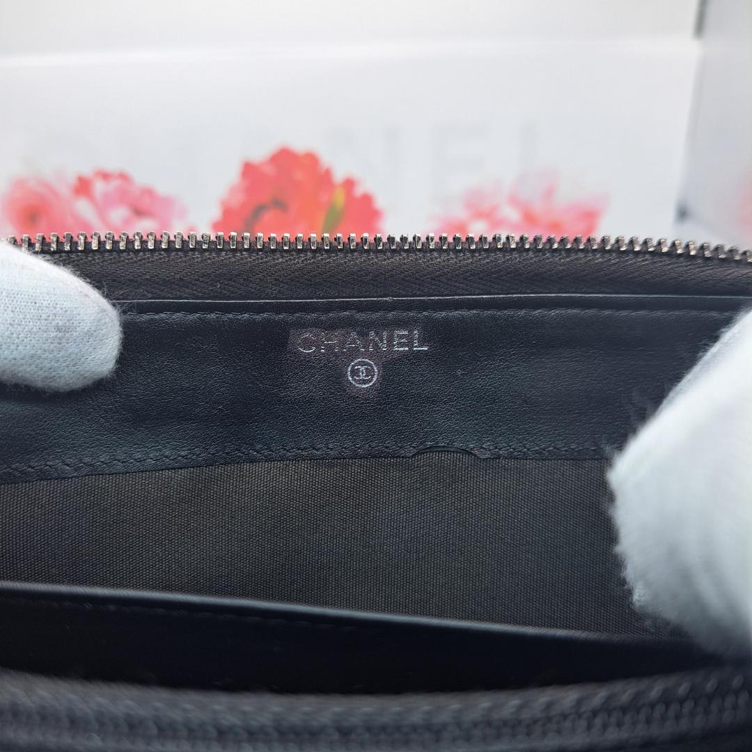 CHANEL マトラッセ エナメル ブラック 長財布 財布 CHANEL マトラッセ エナメル ブラック 長財布 財布