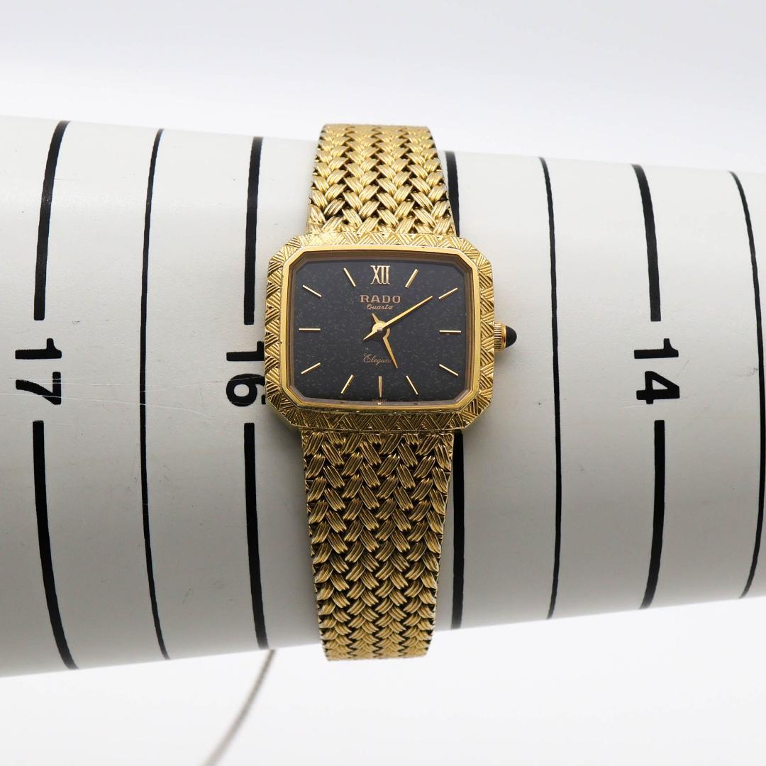 希少》RADO ELEGANCE 腕時計 ブラック ドレスウォッチ レディース