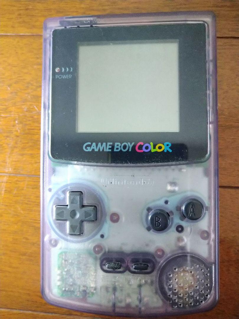 Nintendo ゲームボーイカラー クリアパープル 箱あり ソフト付き