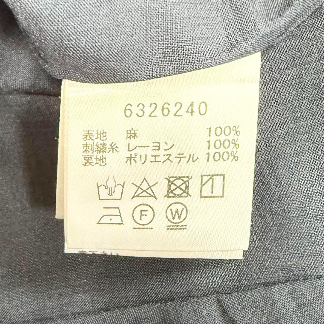Rene ルネ 23ss フラワー刺繍 リネン フレアワンピース 38
