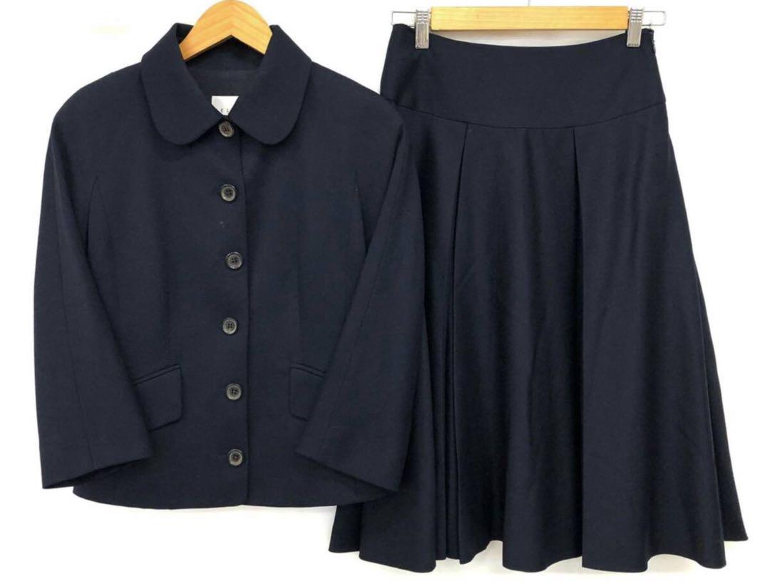 CELINE セリーヌ シルク フレアスカート　フロントボタン OLD 34 CELINE セリーヌ シルク フレアスカート フロントボタン OLD 34