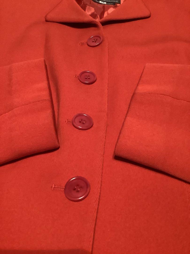 Giorgio Armani ノーカラージャケット 赤 美品