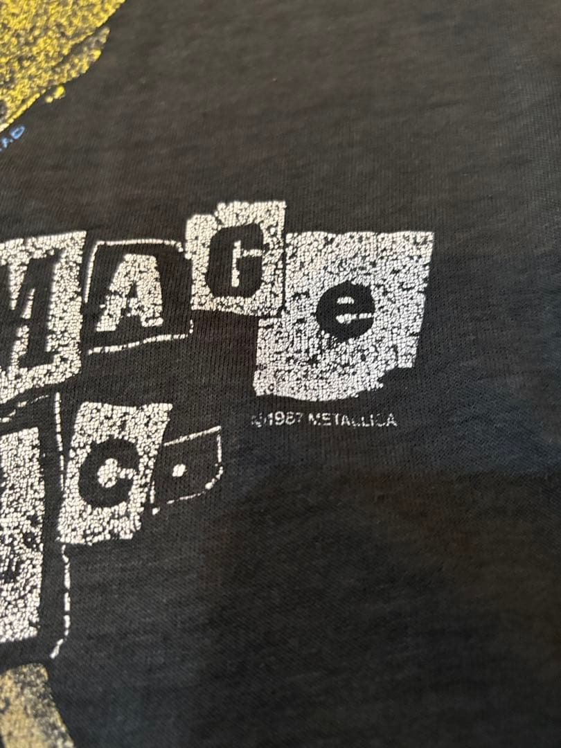 Metallica 1987 ビンテージTシャツ ブラック　80's 80s