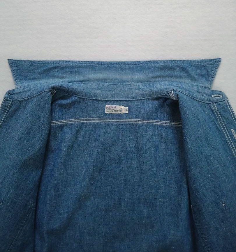ウエアハウス Lot3076 トリプルステッチ シャンブレーワークシャツ 38