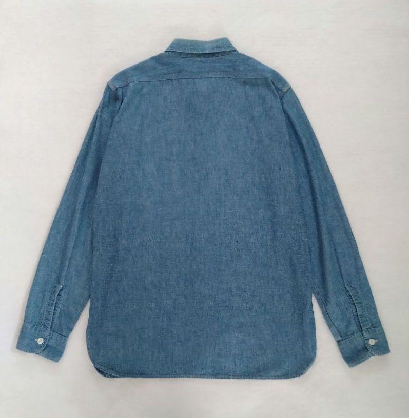 ウエアハウス Lot3076 トリプルステッチ シャンブレーワークシャツ 38