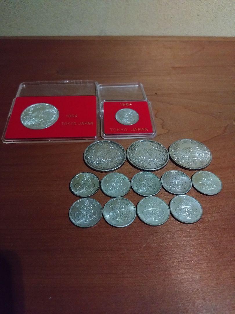 1964東京オリンピック プルーフ硬貨1000円銀貨4枚 100円銀貨10枚