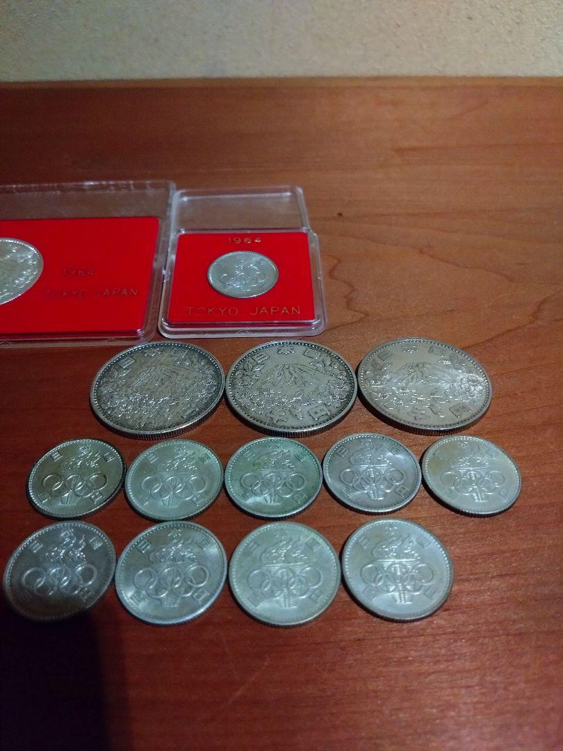 1964東京オリンピック プルーフ硬貨1000円銀貨4枚 100円銀貨10枚