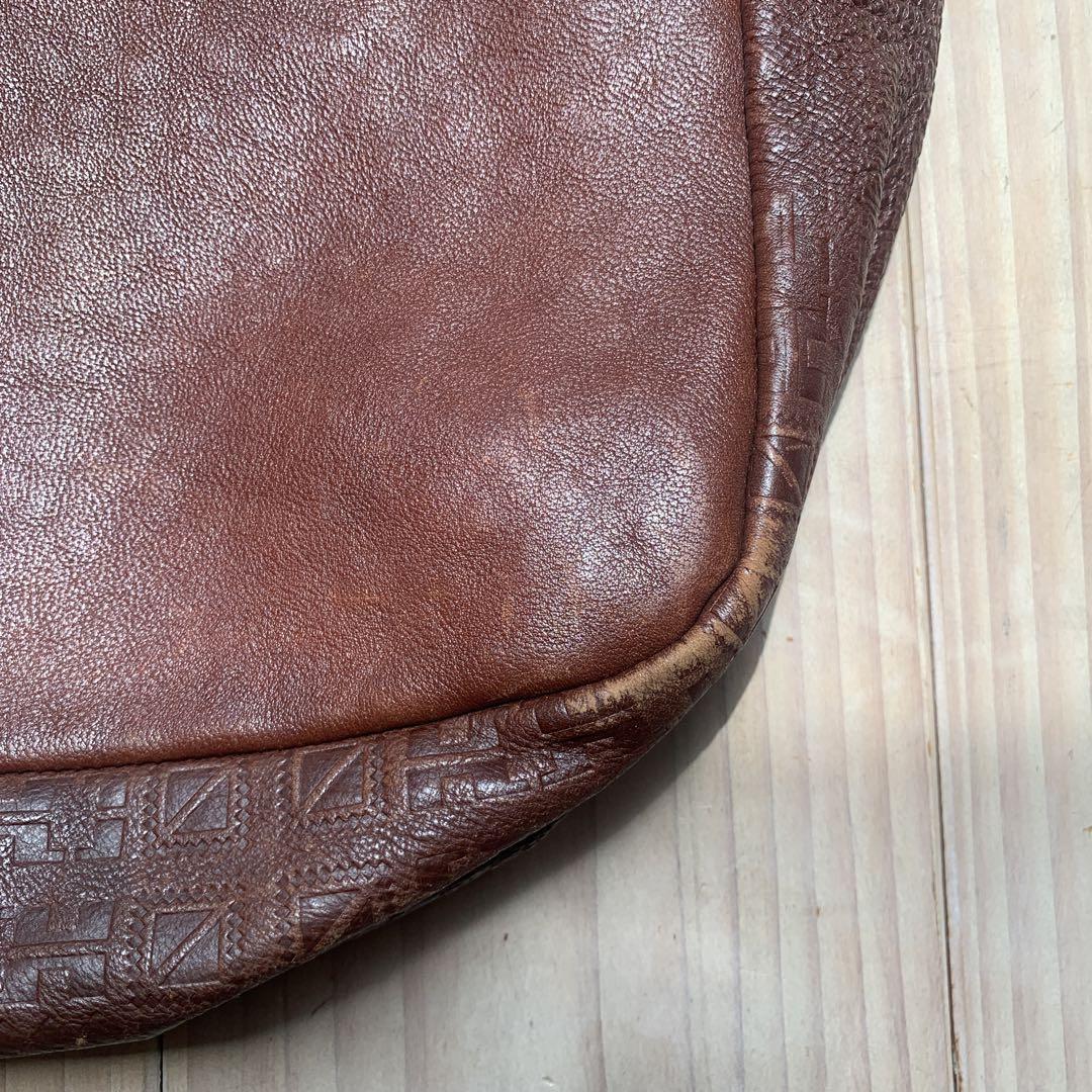 レザー　トートバッグ　革バッグ　ブラウン