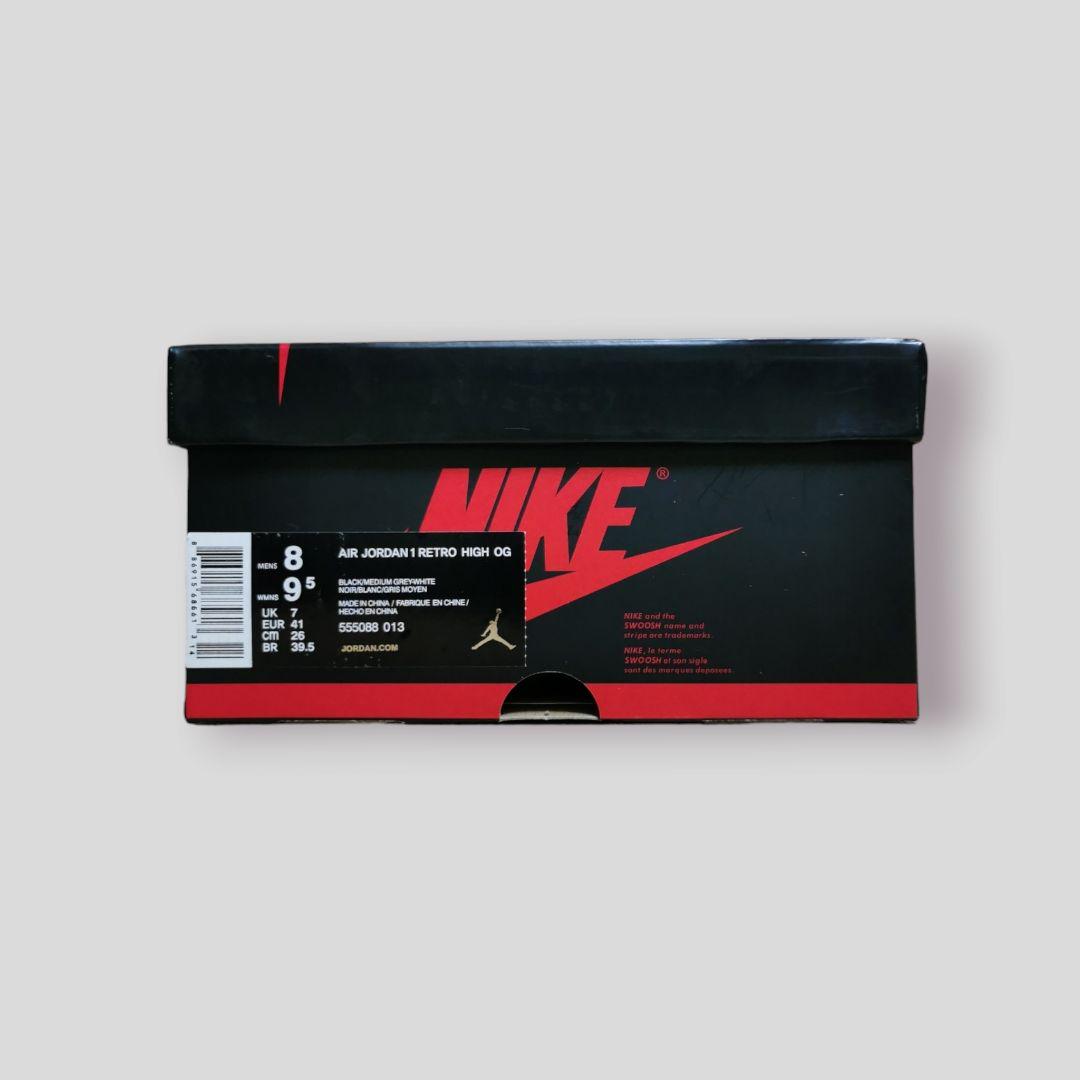 希少 黒 新品 NIKE JORDAN1 RETRO HIGH OG GREY